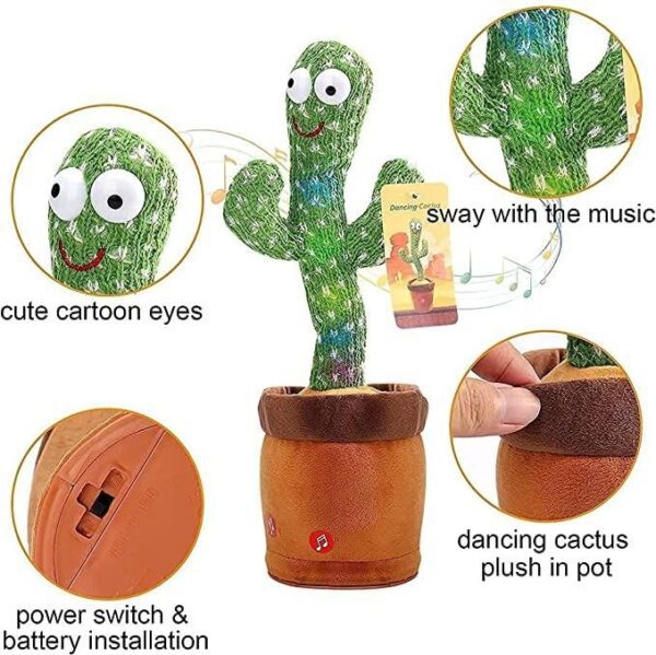 LED Musical Dancing & Mimicry Cactus Toy - Image 2