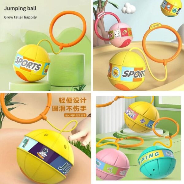 Skip Ball, Portable Foldable Colorful Flash Wheel Swing Ball, Kids Toys - Image 3